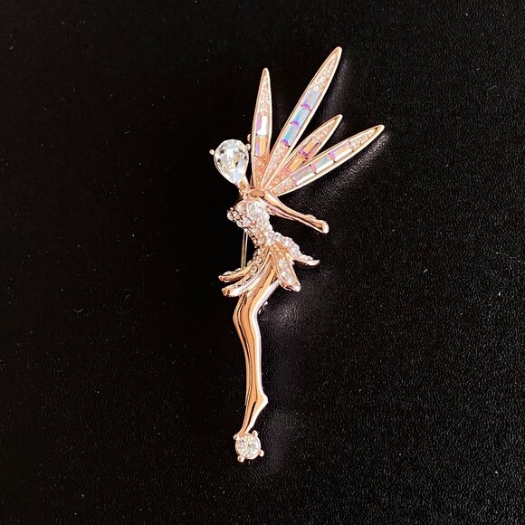 Butler Rose Gold Swarovski Crystal Brooch New In Box - Picture 2 of 8